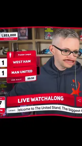 Man united concede a penalty in the last minute🫢#manchesterunited #footballtiktok #fyp #westham #pov #markgoldbridge #rage #tenhag #funnyvideo #blowthisup 