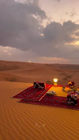 الغروب مع الغييم🥹🌅. #غروب_الشمس #كشتة #نفود #الشتاء #غيوم 