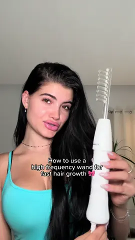 I 🫶🏻 my high frequency wand!! My hair has grown so fast & long since using it 🤭 #hairtok #hairgrowth #hairgrowthtips #beautytips #highfrequency #hairoiling #fyp #hairjourney #longhair 