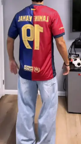 Nike 2425 FC Barcelona Home Red Blue Short Sleeve Top No.19 Lamine Yamal Retro 125th Anniversary Special Edition Soccer Jerseys Quick Drying