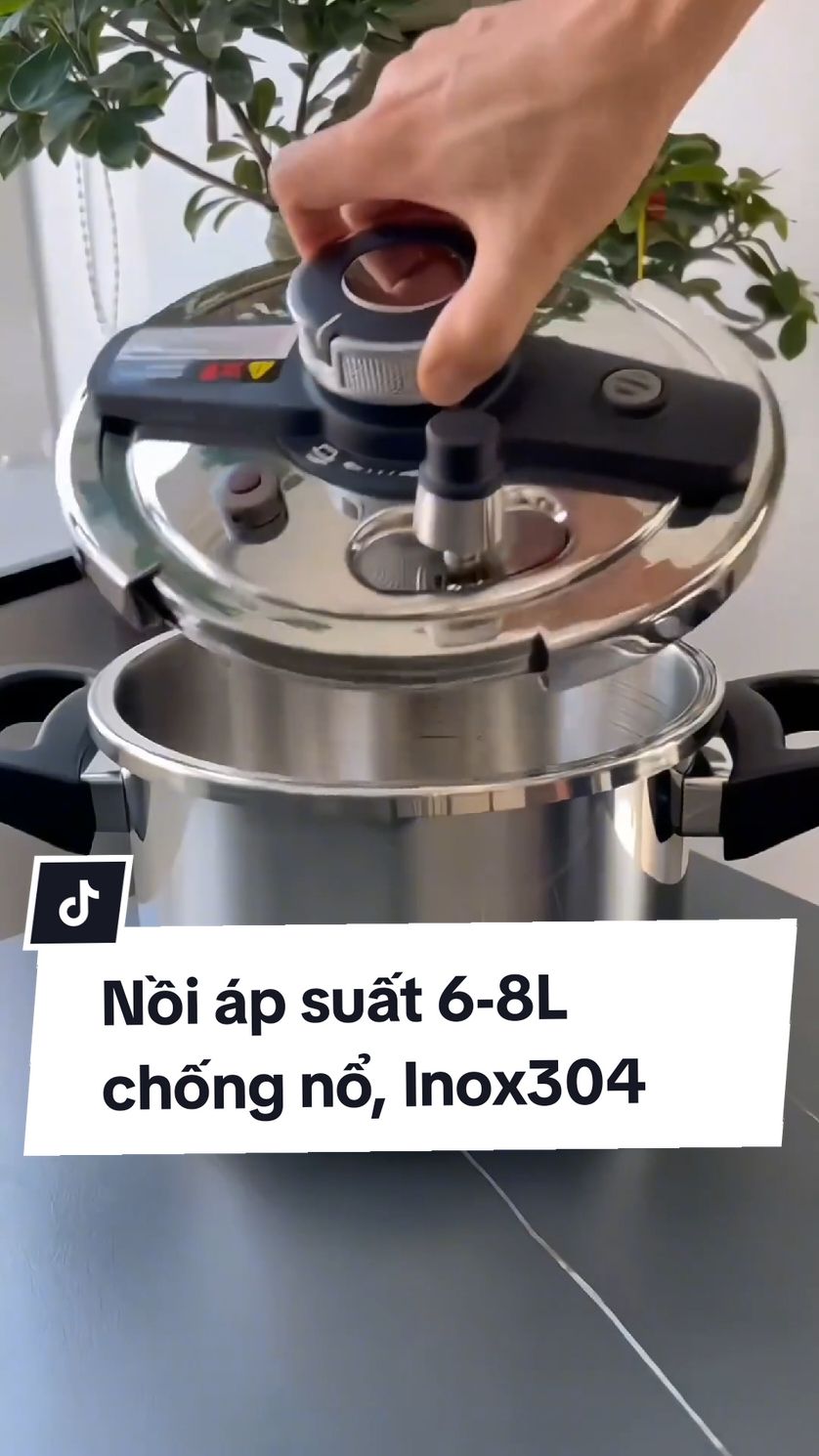 Nồi áp suất hiện đại 2024, inox 304 đúc liền khối #giadung #giadungtienich #tiktok #reviewgiadung #noiapsuat #LIVE 
