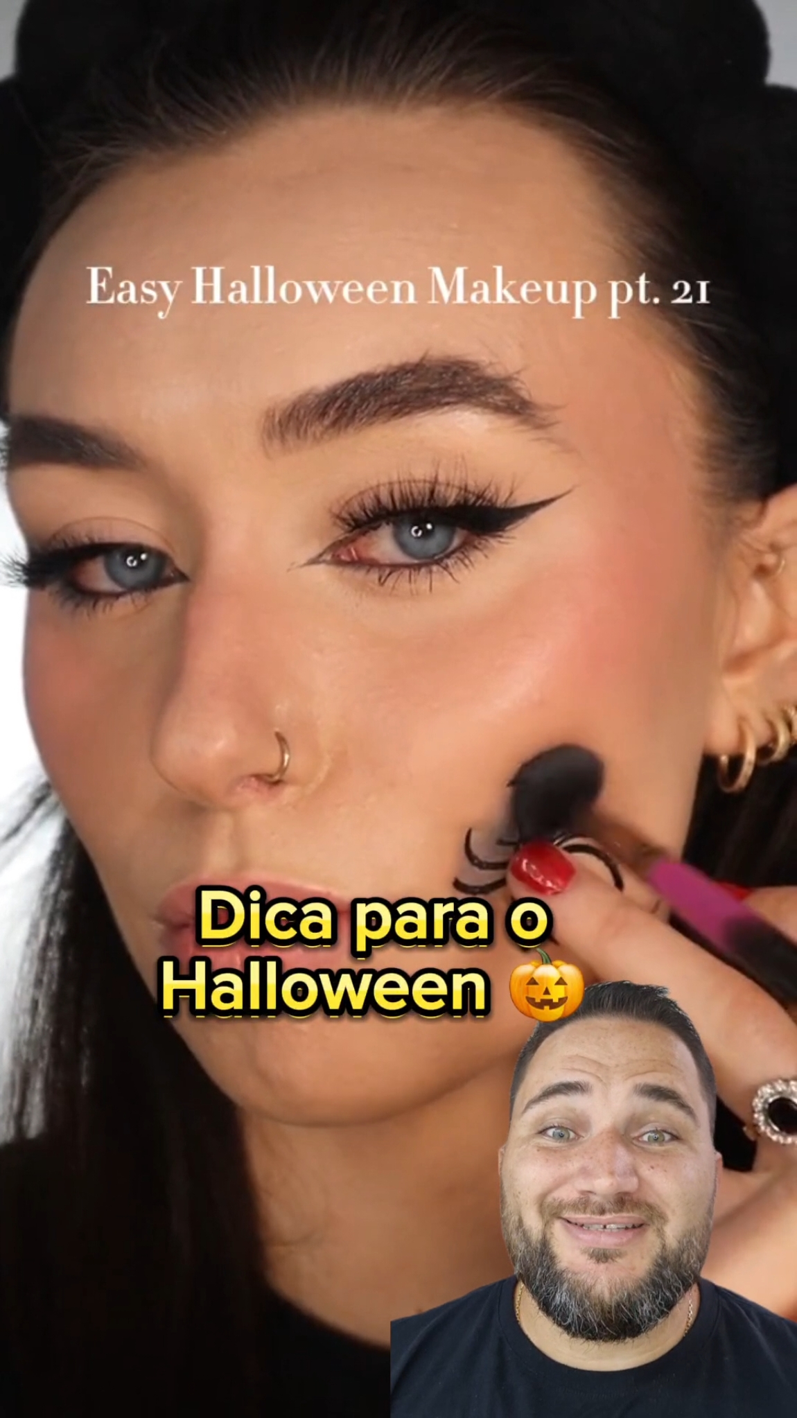🎃 Mais uma dica para o halloween 🎃 Alô mamãe e papai, segue uma ideia legal para fazer no dia de halloween caso sua filha não goste de usar máscara 🕷 Bem simples e barato de fazer 🧙‍♀️ #dicas #curiosidades #dicasdepintura #ideias #ideiascriativas #halloween #diadasbruxas #aranha #dica 