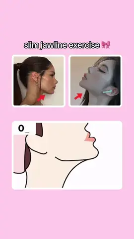 slim jawline exercise 🎀 #exercise #GlowUp #viral #foryoupage #workout #tutorial #girltips #fy #foryou #furdich #jawline 