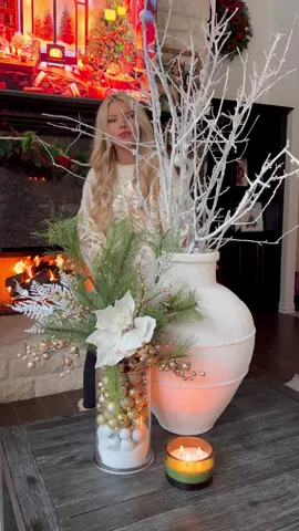 DIY Icy Branches!❄️✨ Give those backyard sticks a frosty glow up with this easy diy! What you need: ﻿﻿sticks/branches ﻿﻿white spray paint ﻿﻿spray adhesive ﻿﻿Epsom salt ﻿﻿chunky white glitter ﻿﻿fine white glitter ﻿﻿﻿Gather up some sticks, and spray paint them white. ﻿﻿﻿Once dry, add a layer of spray adhesive, and sprinkle on epsom salt. ﻿﻿﻿Add another layer of adhesive, and sprinkle on chunky white glitter, and then fine white glitter! #christmasdiy #diychristmas #christmasdecor