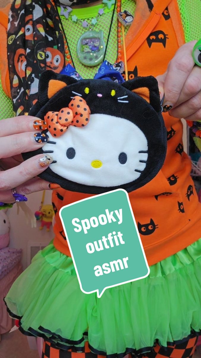 Replying to @gabriellewaahhh  Halloween Decora outfit asmr 🎃🦇👻 #asmr #halloween #decora #jfashion #harajukufashion #kawaiifashion 
