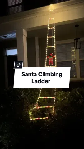 This climbing Santa ladder is the cutest Christmas Decor for your house. It comes in warm or multicolored lights and two different sizes. #christmasdecor #christmas #santa #tiktokshopblackfriday #tiktokshopcybermonday #blackfriday     #sephoraalışverişim 