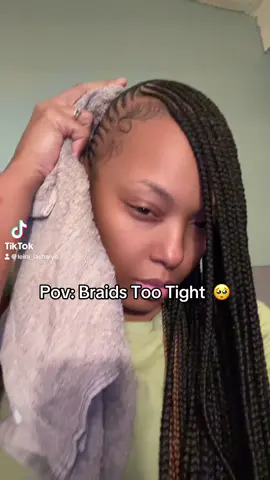 Braids so tight i cant think.   But it hurts to look good 🤦🏽‍♀️😂  #aliciakeysbraids #fyp #foryou #painispleasure #braidsqueen #fypツ 
