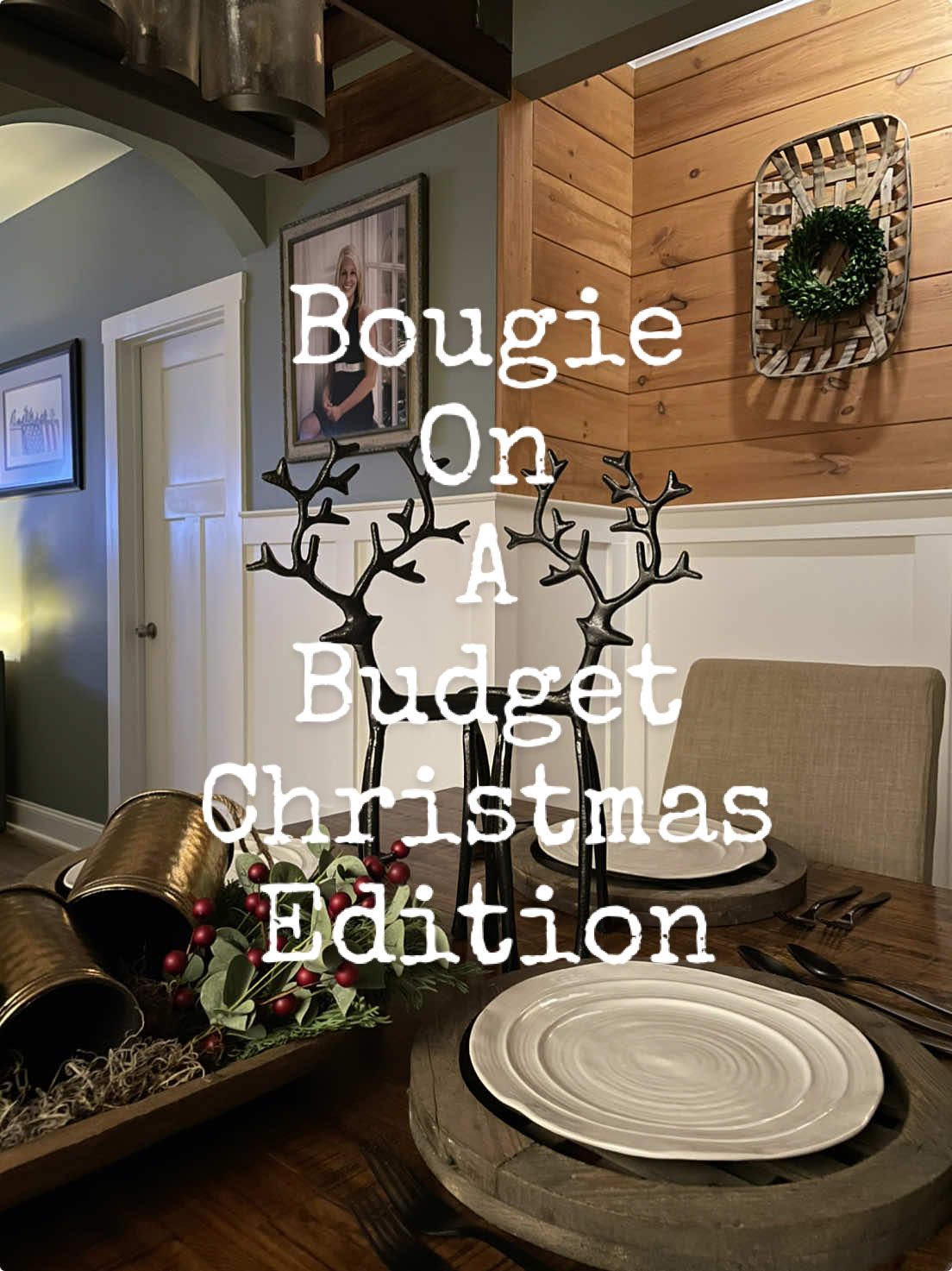 My TJ Maxx deer that i painted black!  I love them!  You CAN be bougie on a budget! #christmas #christmasdecor #ohdeer #viraldeer #reindeer #tjmaxx #tjmaxxfinds #DIY #bougieonabudget 