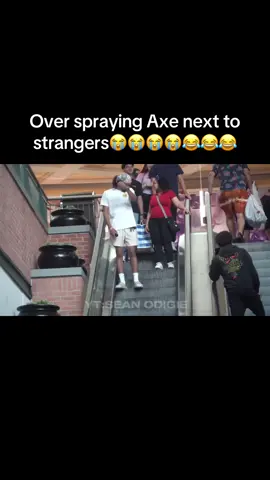 They were about to choke 😭😭 #fyp #foryoupage #seanodigie #axebodyspray #viral #pranksters #publicprank 