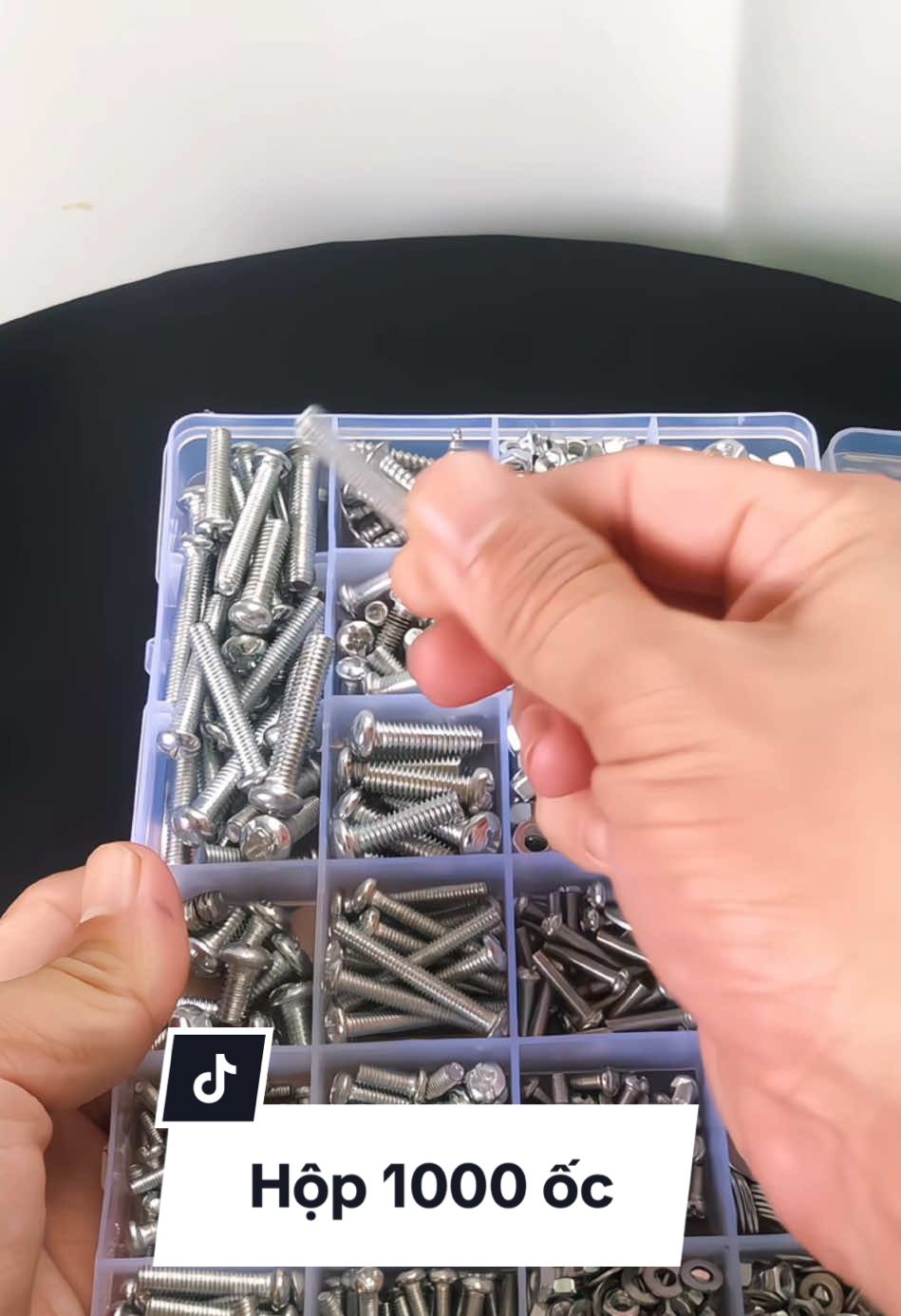 Hộp 1000 bulong ốc vít long den dùng trong cơ khí, máy móc, điện nước. #hop1000ocvit #hopocvit1000con #hopocvit 