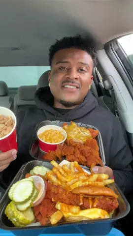 @Dave’s Hot Chicken ☄️ #chickentenders #daveshotchicken #crispychicken #mukbang #fy 
