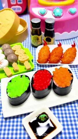 🍣세가지 컬러! 입안 톡톡 터지는 날치알초밥!! 🍣 (Three colors! Delicious flying fish roe sushi!) #cute #famous #cooking #요리 #장난감 #toys #toyphotography #fyp #adorable #asmr #toyasmr #놀이 #joy #roleplay #play #리뷰 #언박싱 #review #unboxing 