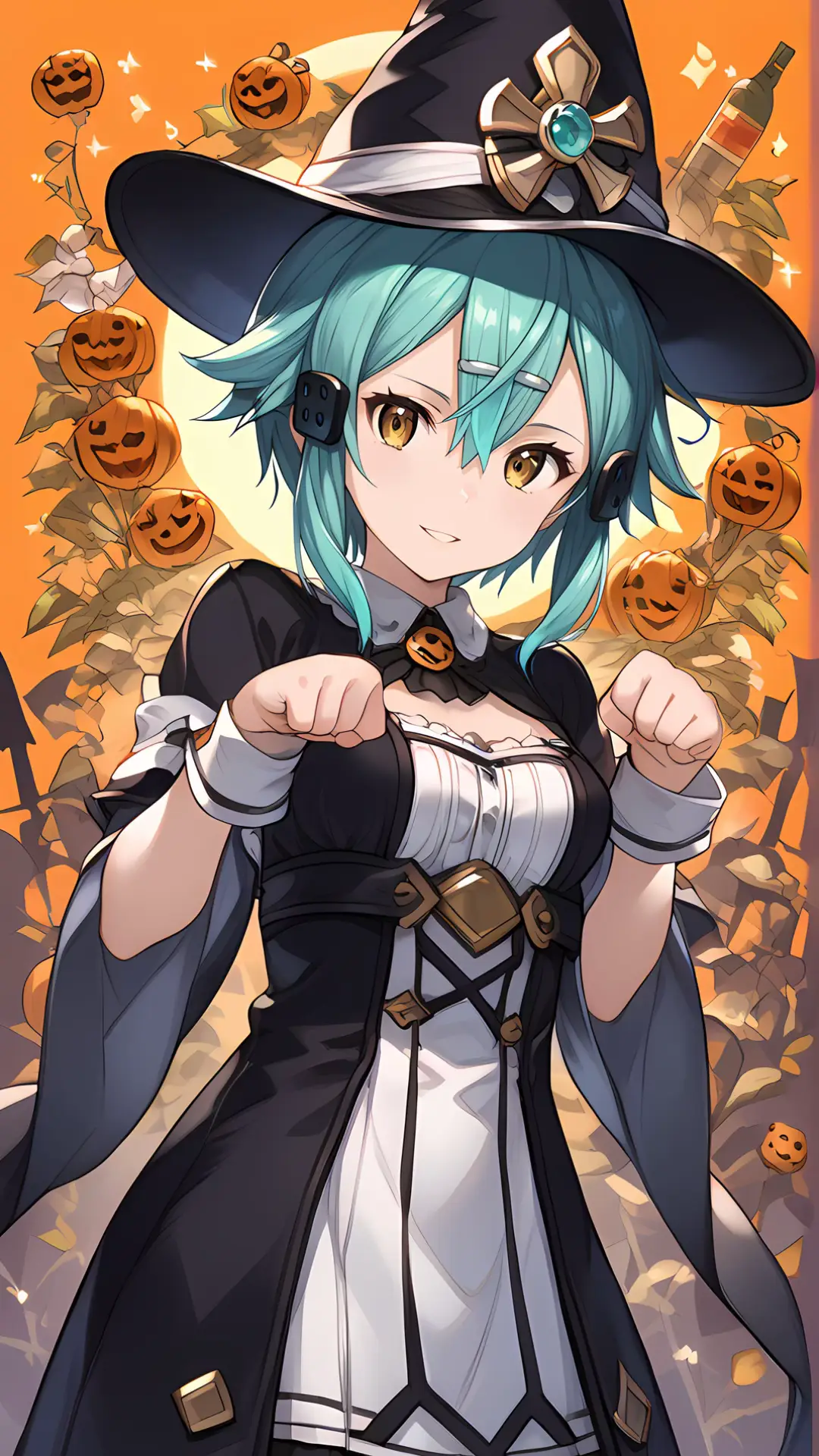 SAOのハロウィンパーティー🎃 #sao #halloween #ハロウィン #asuna #sinon #yuuki  @SAOシノン @wallpaper 