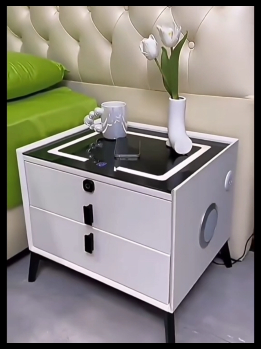 Elevate your nightstand game: sleek design meets smart tech with a wireless charging speaker and ambient LED light. Your perfect bedside companion. Available in grey and orange. Price Rs 6500 Limited Stock ❗❗ Order now on 58042437 #nightstand #deco #newtechnology #speaker #mauritius🇲🇺 #fyp #eshop #tiktok #specialoffer 