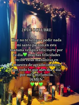 Muchas felicidades mi viejo 💚 gracias por todas las bendiciones que dia con dia me das🍀🙌🏼#sanjudastadeo💚 #28deoctubre  #santopatron 👑
