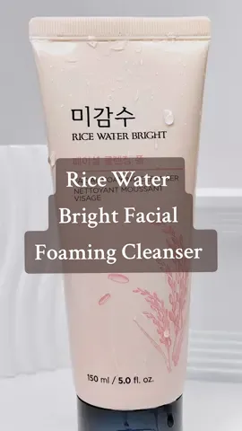THE FACE SHOP RICE WATER BRIGHT FACIAL FOAMING CLEANSER 🌸 #thefaceshop #foamingcleanser #ricewaterbright #rice #ricewater #facialwash #lunabeauty #lunabeautymy #lunabeautymalaysia #fyp #videoviral 