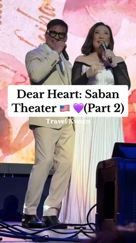Dear Heart: Saban Theater 🇺🇸 💜(Part 2) #DearHeart #DearHeartTheConcert #DearHeartConcert #DearHeartUS #sabantheater #cebu #SharonGabby #SharonCuneta #GabbyConcepcion #Shagab #Loveteam #Concert #LongerVideos #TravelPH #FYP @Sharon Cuneta @Gabby Concepcion 