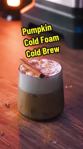 Pumpkin Cold Foam Cold Brew with perfect crushed clear ice from Klaris 🧊  Crushed Ice Bag & Mallet - Viski  Milk Frother - @Dreo US BaristaMaker Rapid Cold Brew Maker - @OXO  Get 10% off Klaris Clear Ice Maker at the link in my bio using code “ZACH10” #coldfoam #coldbrew #clearice #pumpkinspiceseason 