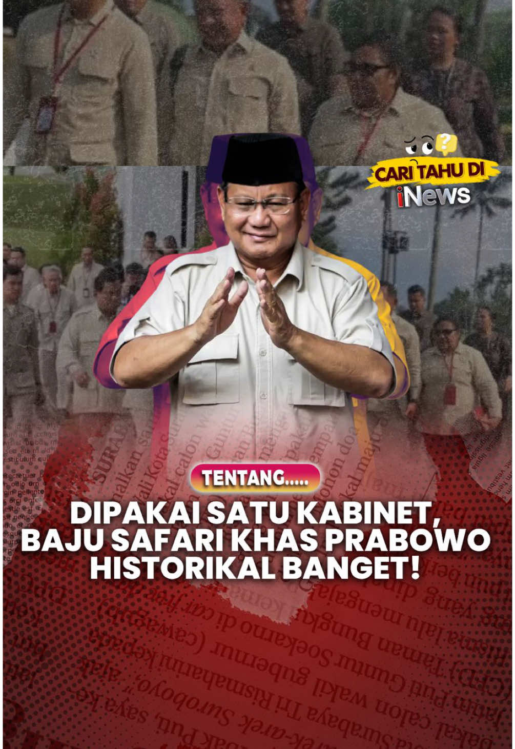 Kompak dipakai seluruh menteri Prabowo, ternyata ini makna baju safari kantong 4 Prabowo #Prabowo #PrabowoSubianto #Menteri #KabinetMerahPutih #Viral #News #iNews #fyp 