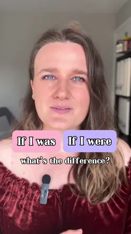 Follow me for more grammar tips! 🇬🇧  As an English teacher, I always get asked “what’s the difference between if I was and if I were?”, so this video explores the differences between the two. We use if I were in hypothetical situations and if I was for real situations! #conditionals #englishgrammar #grammarlesson #grammartips #learnenglish #english #englishteacher #britishenglishteacher 