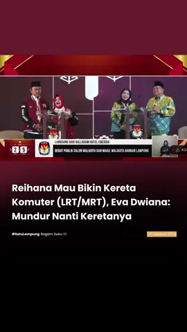 Makin seru aja ya debat tadi antara Bunda Reinana dan Bunda Eva, gimana menut kamu? #SatuLampung Ragam Suku !!! #Lampung #BandarLampung #KotaBandarLampung #Train #Kereta #KeretaKomuter #Walikota #WalikotaBandarLampung #InfoLampung 