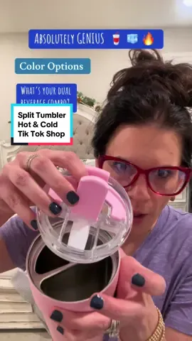 🧊🔥🥤Split Tumbler , Hot & Cold Beverage . Color Options 🔥🥤🧊 #tumbler #tumblersoftiktok #hotandcold #hydrated #tiktokshopcybermonday #tiktokshopblackfriday #tiktokshopholidayhaul #cozycountdown #falldealsforyou #christmas #gift #drin