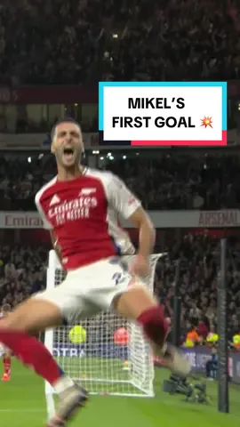 Off the mark for the Arsenal 👊 #mikelmerino #Arsenal #goal #PremierLeague #PL #AFC 