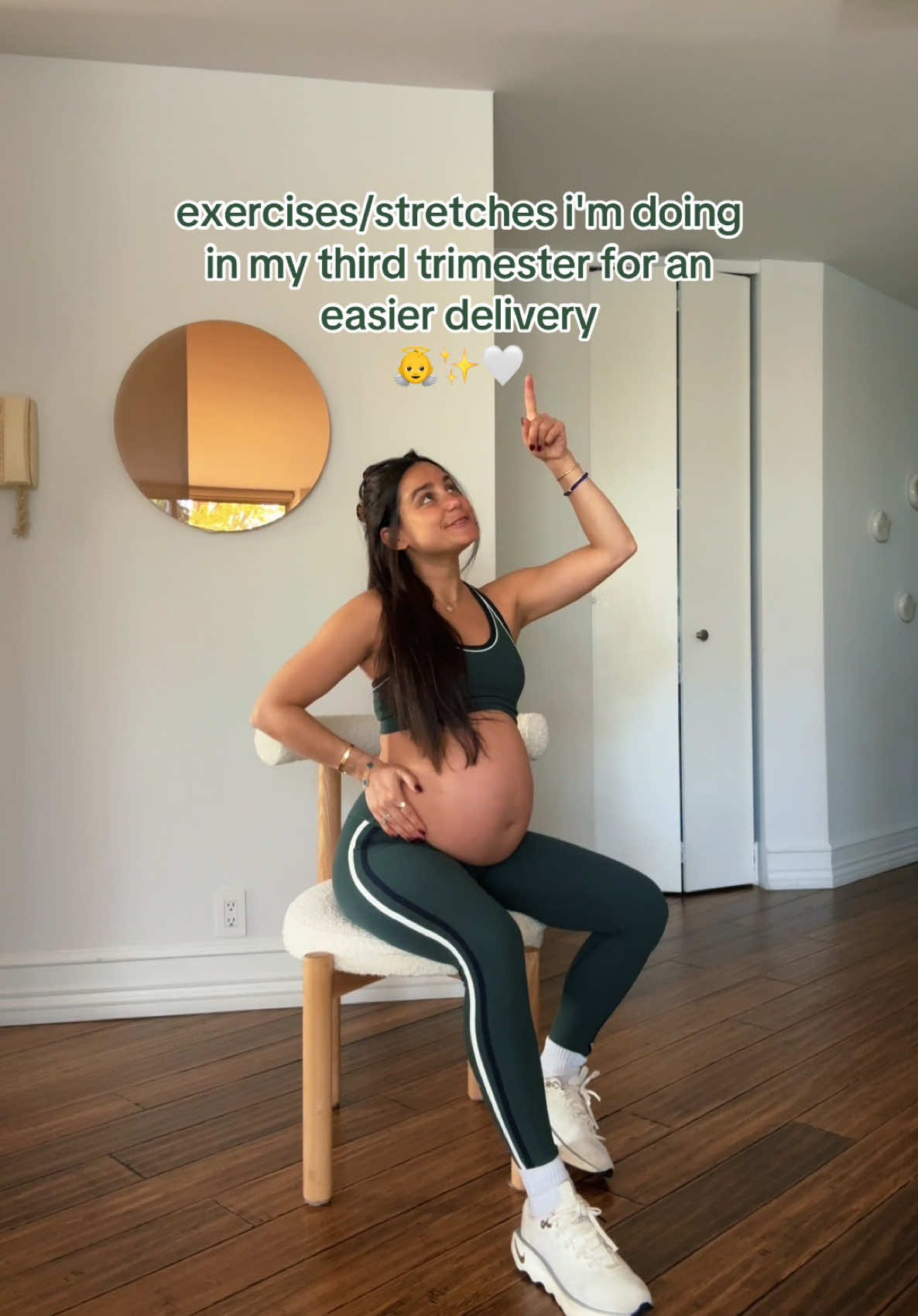 I like to do 3 rounds of this :30 seconds each move 🤍 #pregnant #pregnancy #Fitness #workout 