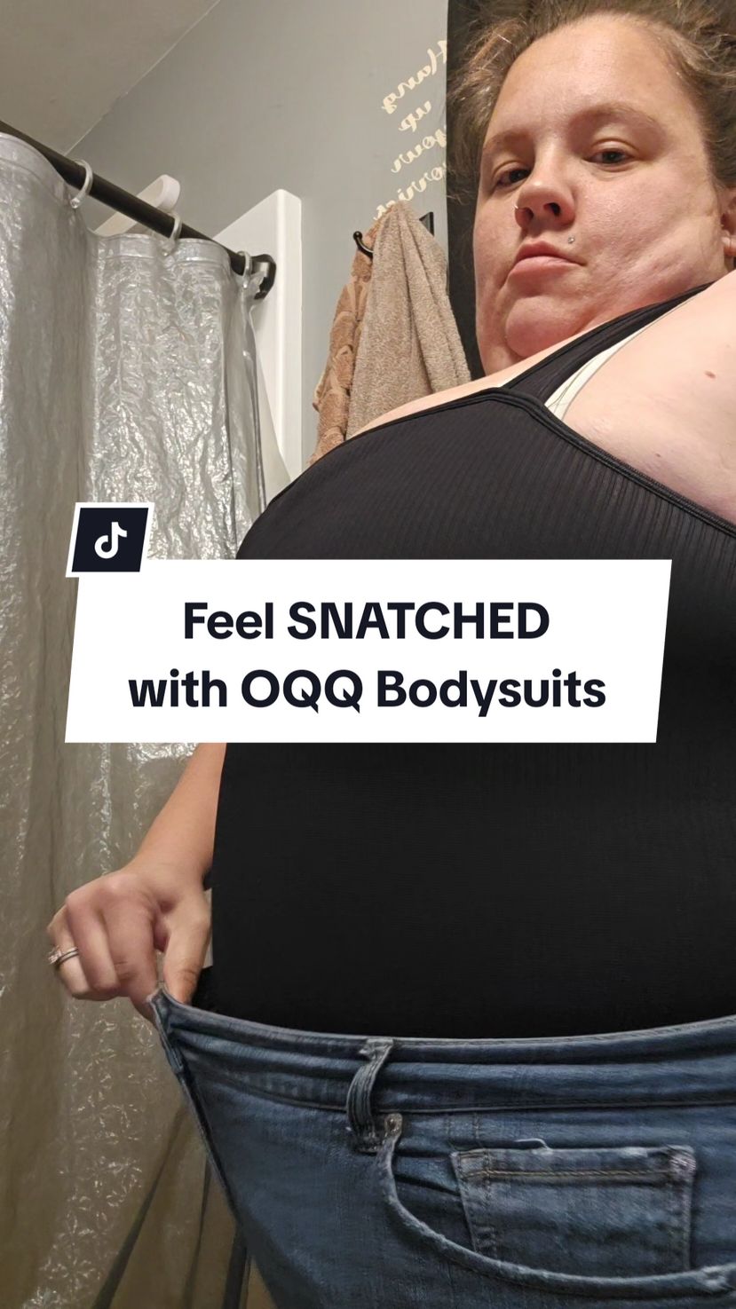 Sizing down gives EXTRA compression! LOVE it! #musthaves #oqq #oqqfashion #oqqbodysuits #oqqsports #oqqtiktok #oqqshapewear #feelingsnatched #falllayering 