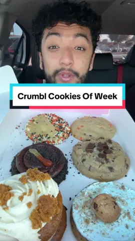 Crumbl Cookies Of The Week🍪 #crumbl #crumblcookies #foodies #crumblcookiesoftheweek #crumblcookiereview #mukbangeatingshow 
