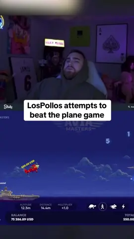 LosPollos attempts to beat the plane game #stake 