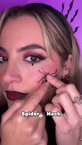 easy spider 🕷️ hack  @ColourPop Cosmetics  #halloween #makep #spiderhack 