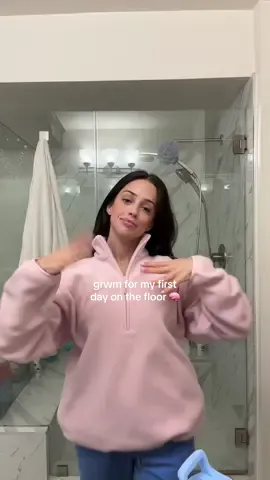 first day on the floor! 🤩🧠 #nurse #grwm #morningroutine #dayinmylife 