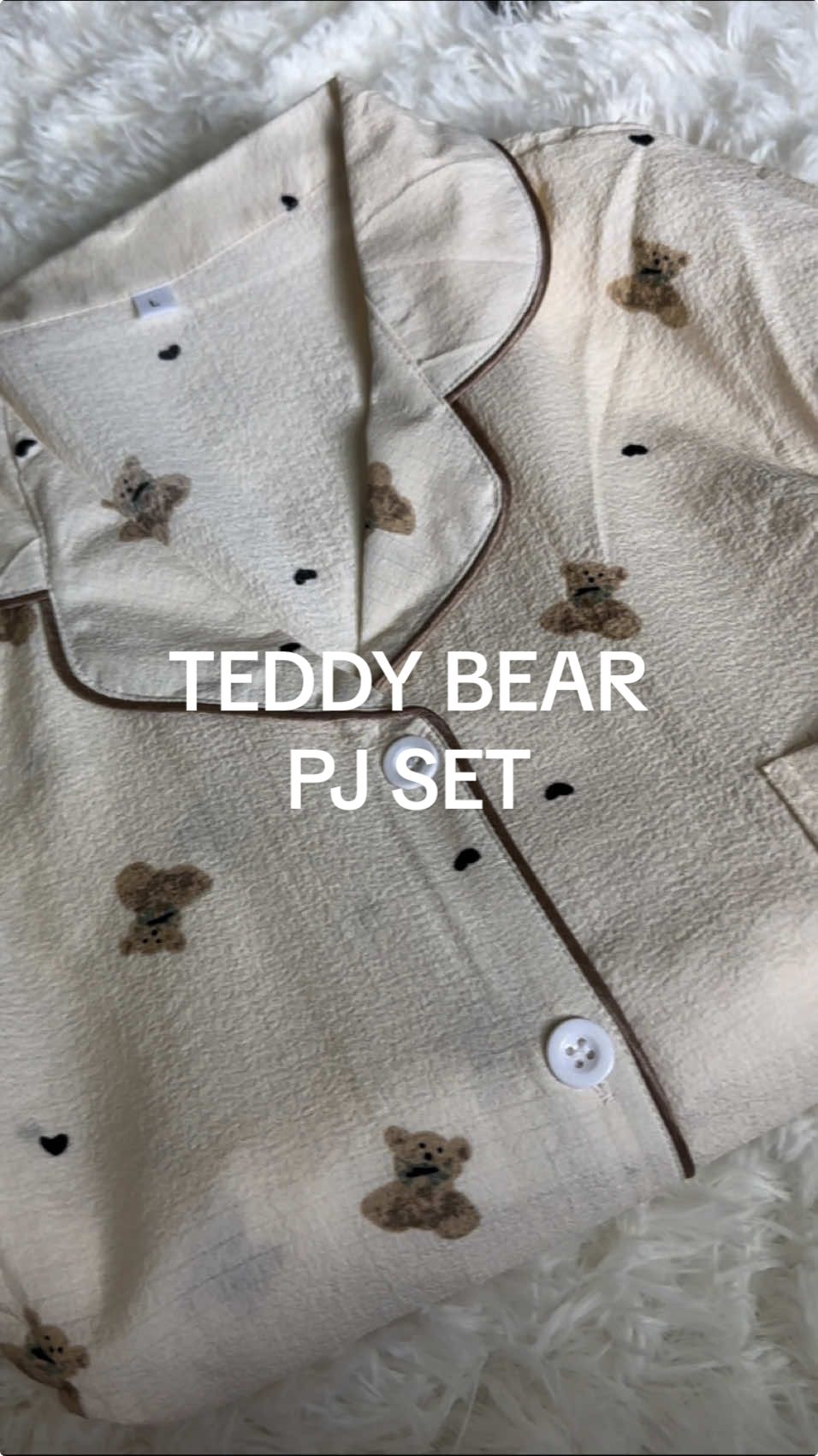 This is too adorable, and I can’t believe it’s only $12! 🥲🧸 #pjset #sleepwear #pajamas #matchingsets #comfyclothes #TikTokShopFinds #pov #fyp #tiktokshop #teddybear #pinterest #cozyathome #cozylittlechristmas 