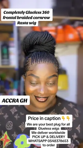 PRICE:500ghc. Glueless braided wig. Readily available for pick up snd delivery. Locate us at Accra Teshie. We do delivery worldwide. Wigmaker in Accra Teshie, Glueless frontal wigs, affordable braided wig #gluelesswig #frontalwig #delalisluxurywig #braidedhair #wiginfluencer #hairinfluencer #qualityhair #braidedwig #hair #uktiktok #usa_tiktok #ghanatiktok🇬🇭 #goviral 
