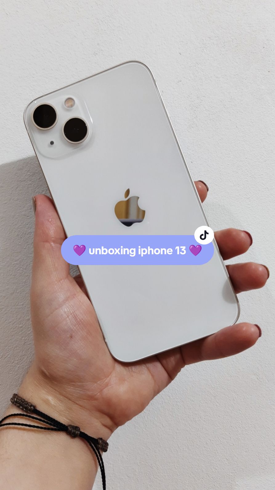 meu primeiro e tão sonhado iphone 13 branco 🥹🤍☁️✨ #iphone #iphone13 #starlight #estelar #sonho #fy #fyp 