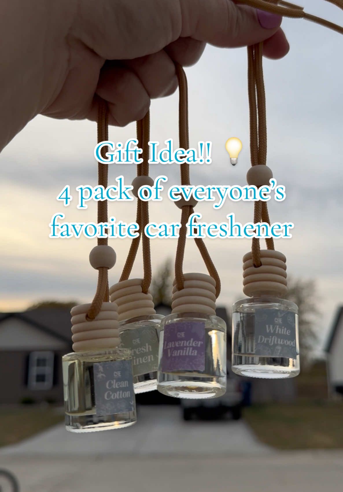 4 pack air fresheners are in stock plus free shipping! ✨☁️ grab them while you can! #fallscents #cleancar #carfreshies #carfreshener #clean #smellgood #CleanTok #TikTokShop #tiktokshopfinds #stockingstuffer #christmas 