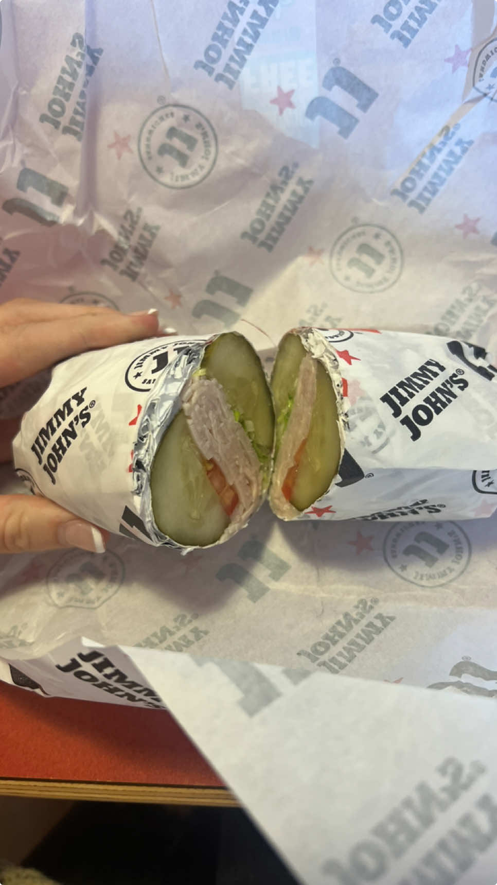 just two girls who love pickles, especially in sandwich form🥒 great job @Jimmy John’s 🥪 #pickle #picklewich #jimmyjohns #yummy #foodreview @kj_marie11 