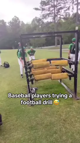 Baseball players aint like that😂#baseball #footballtiktok #footballdrills #drill #fypシ #fyp 