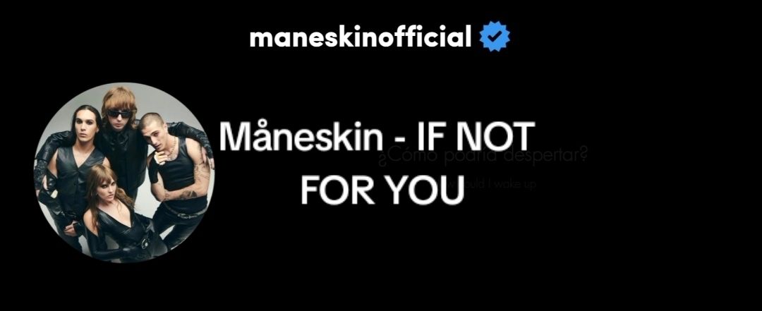 Måneskin - IF NOT FOR YOU #maneskin #måneskin #rush #lyricsvideo #lyrics #fyp #foryoupage #parati 