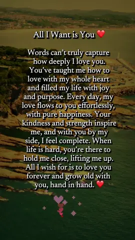 My only wish is to love you forever and grow old with you. ❤️ #ForeverLove #TrueCompanion #HeartToHeart #EndlessLove #GrowingOldTogether #SoulmateVibes #UnbreakableBond #MyPerson #LoveOfMyLife #TogetherAlways