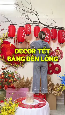 Decor Tết từ đèn lồng hoa anh đào xinh xẻo 😍 #guemdecor #khodecorgiadunghieukhanh #trangtritet #decortet #tet2025 #trangtriquancafe #decornhacua #denlong #chucmungnammoi #xh #2025 