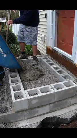 Building stone veneer steps#stone #veneer #bricklaying #building #DIY #outdoor #block 