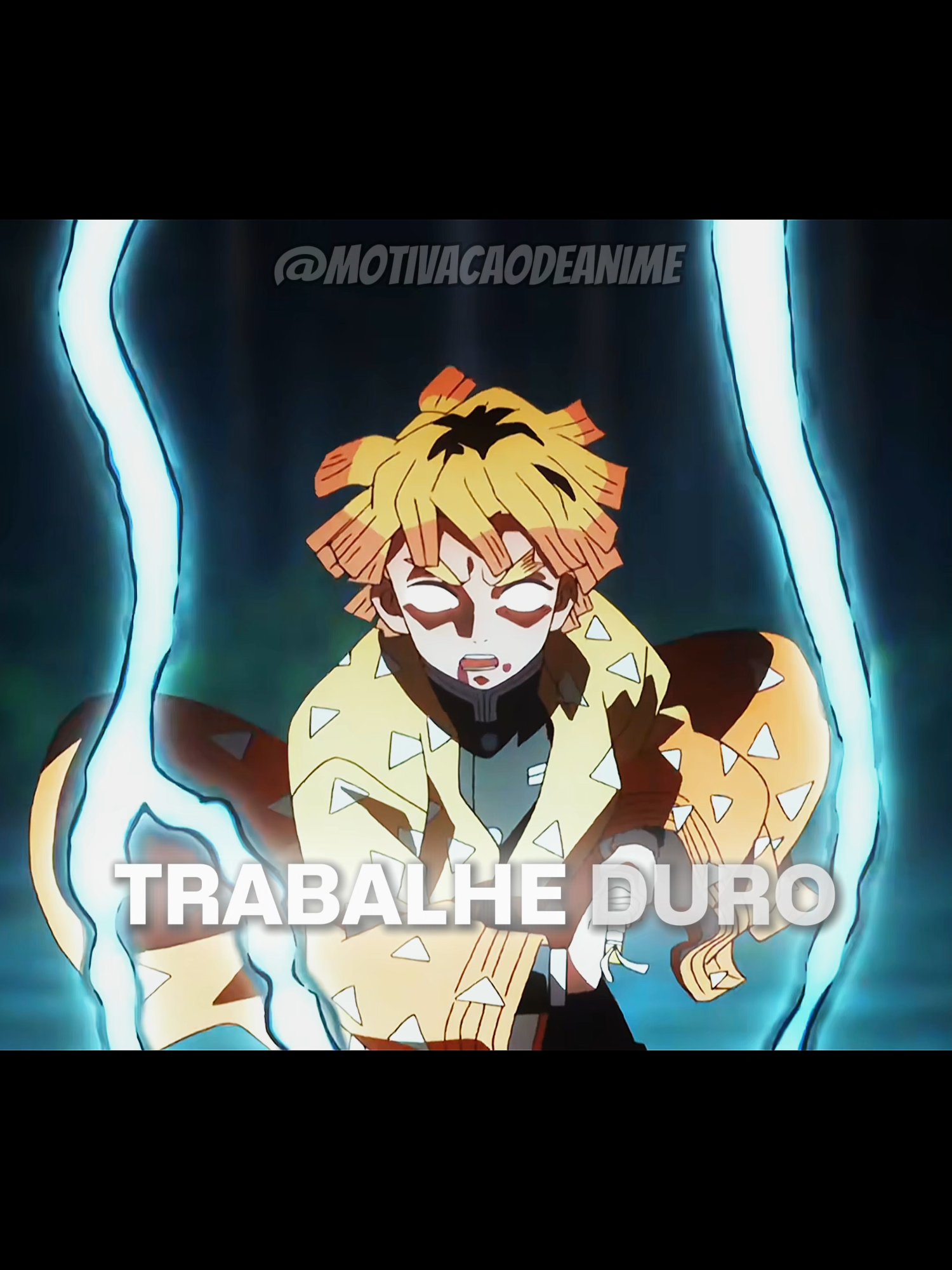 ´´Desistir não é uma opção!`` . Anime: Demon Slayer . #anime #demonslayer #kimetsunoyaiba #zenitsu #animeedit #motivação #animetikok
