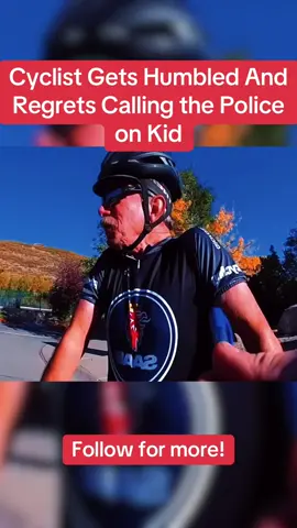 Cyclist Gets Humbled And Regrets Calling the Police on Kid #viralvideo #viralclip #fypシ #trending #bodycam #copsontiktok #cops #viralpost #viralllllll 
