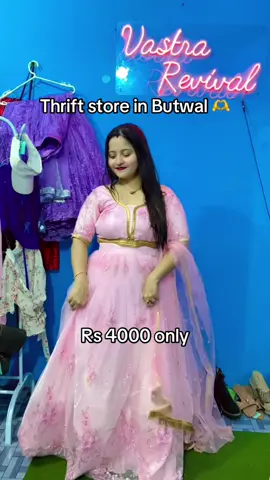 Pink lehenga available at just Rs 4000 ♥️ #vastrarevival #thriftstore #9811564443 #butwal #shop #clothing #foryoupagе #fyp #goviral #keepsupporting #trend #model @Kabu123 