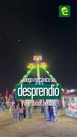 [ATENCIÓN] #Ecuador: Seis personas en estado crítico y cuatro más heridas fue el saldo que dejó el desprendimiento de un juego mecánico. El incidente ocurrido la noche del domingo 27 de octubre en un juego mecánico de una feria itinerante en La Aurora, cantón Daule, dejó diez personas heridas, de las cuales seis se encuentran en estado crítico debido a la gravedad de sus lesiones.