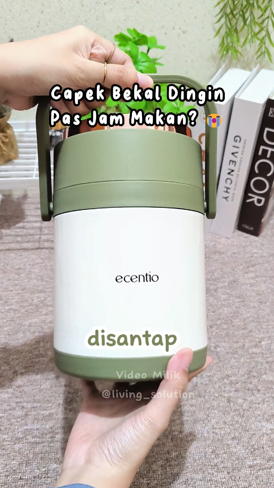 Makanan anget lebih lama pake kotak bekal rantang ecentio 2L ini! #wibgajian #kotakmakan #rantang #rantangsusun #rantangsusunstainless #kotakbekalstainless 