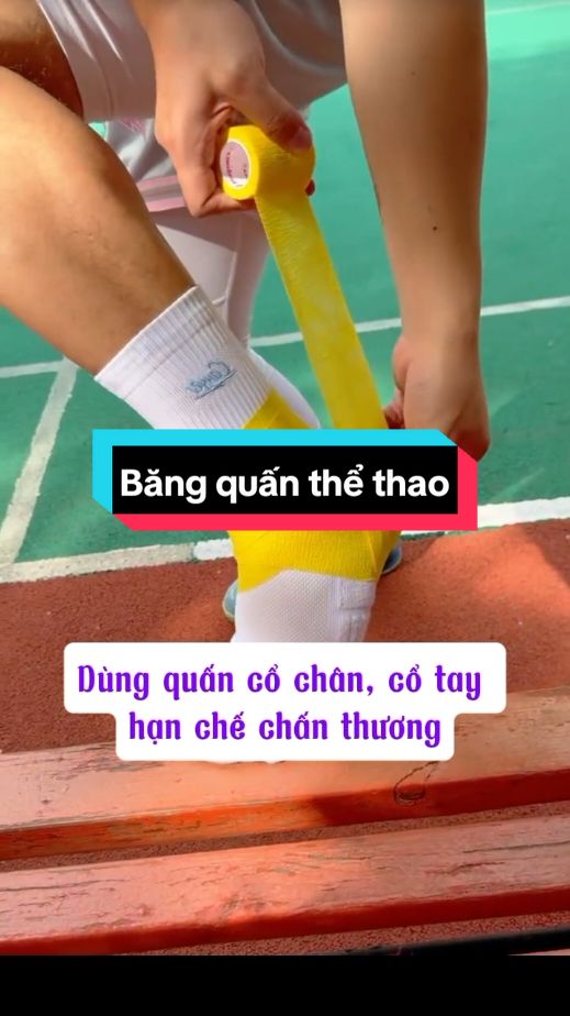 Băng keo thể thao chuyên dụng , hạn chế chấn thương vùng cổ tay, cổ chân, hỗ trợ luyện tập và thi đấu #bangkeothethao #bangcaosunon #bangquantheothao #bangquancochan #bangkeo #caulong #caulongphongtrao #caulongvietnam #badminton 