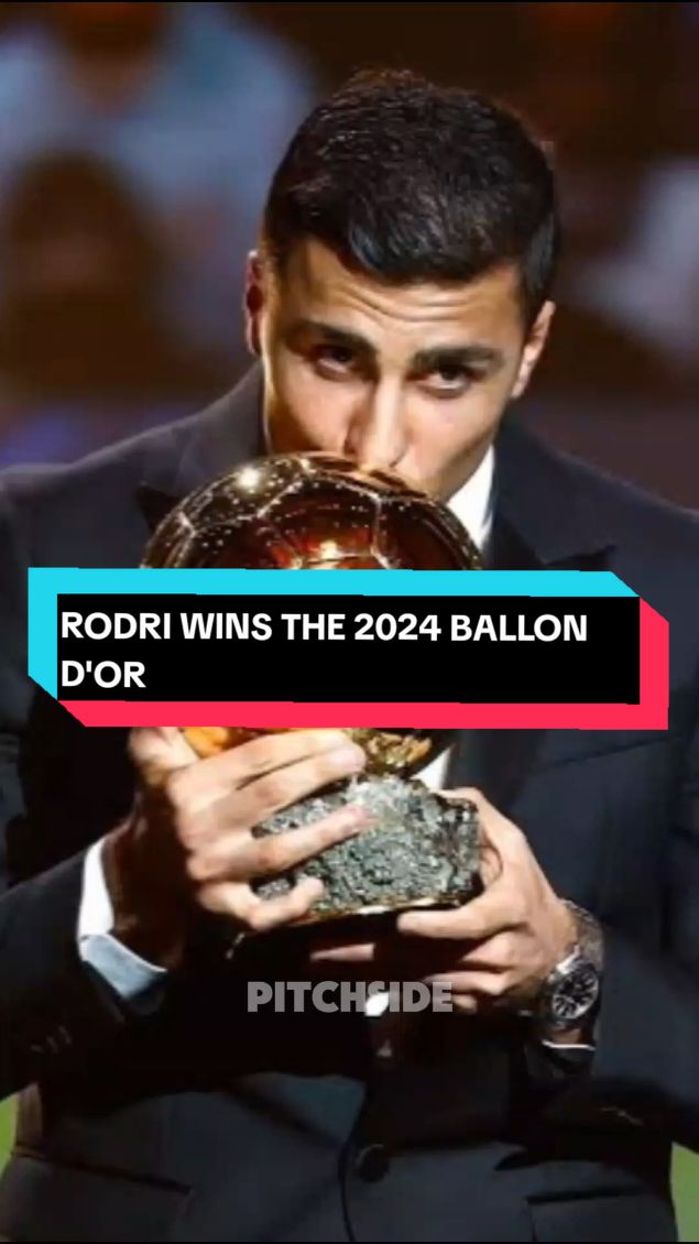 MANCHESTER CITY'S RODRI OVERCOMES REAL MADRID'S VINICIUS AND BELLINGHAM TO LIFT THE 2024 BALLON D'OR #epl #manchestercity #ballondor #spain #rodri 